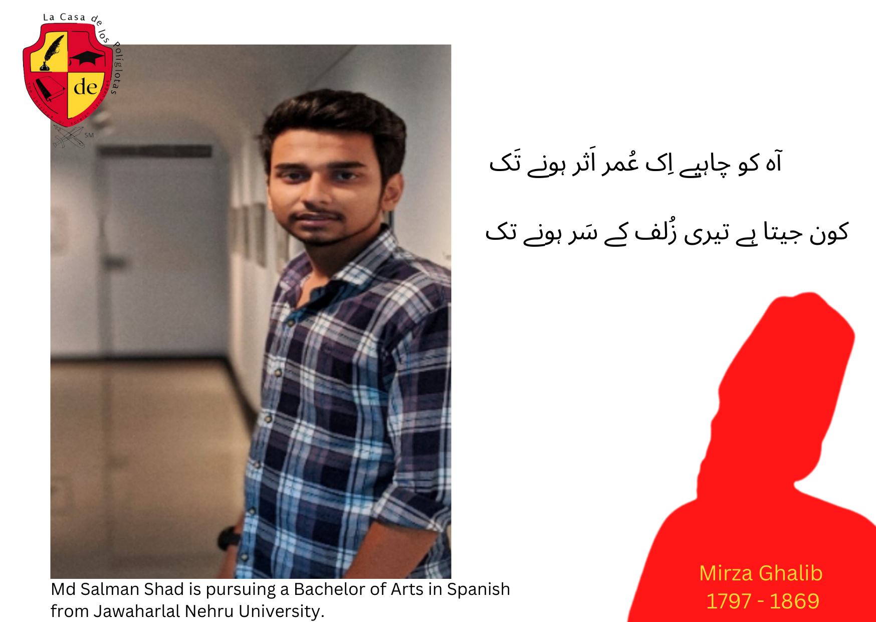 Md Salman Shad is pursuing a Bachelor of Arts in Spanish from Jawaharlal Nehru University